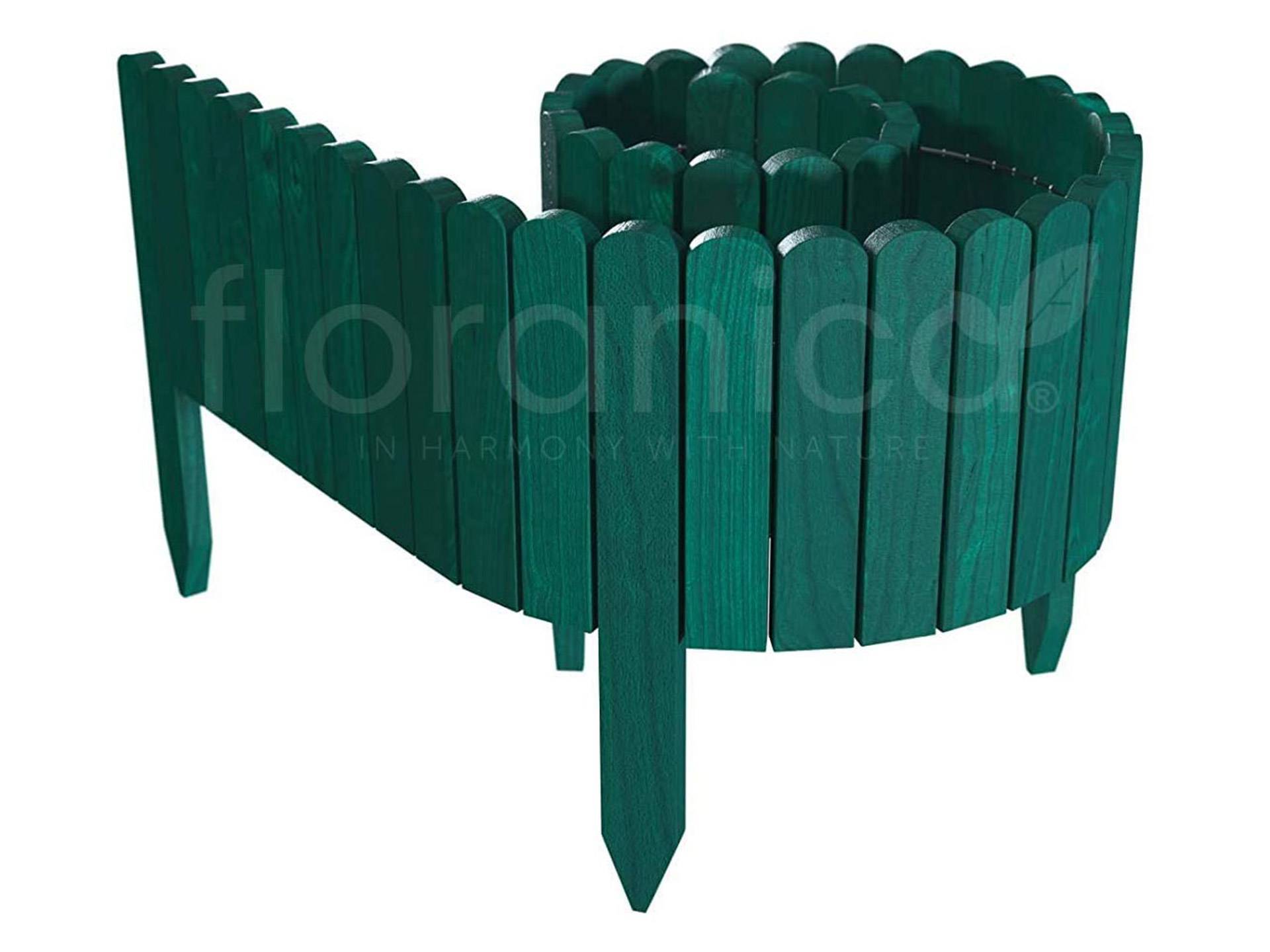 Clôture pour enclos tortue terrestre en pin teinté en vert Floranica  septième