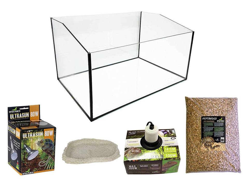 Kit complet terrarium naturel pour tortue de terre 60 cm Eco Reptiles Planet