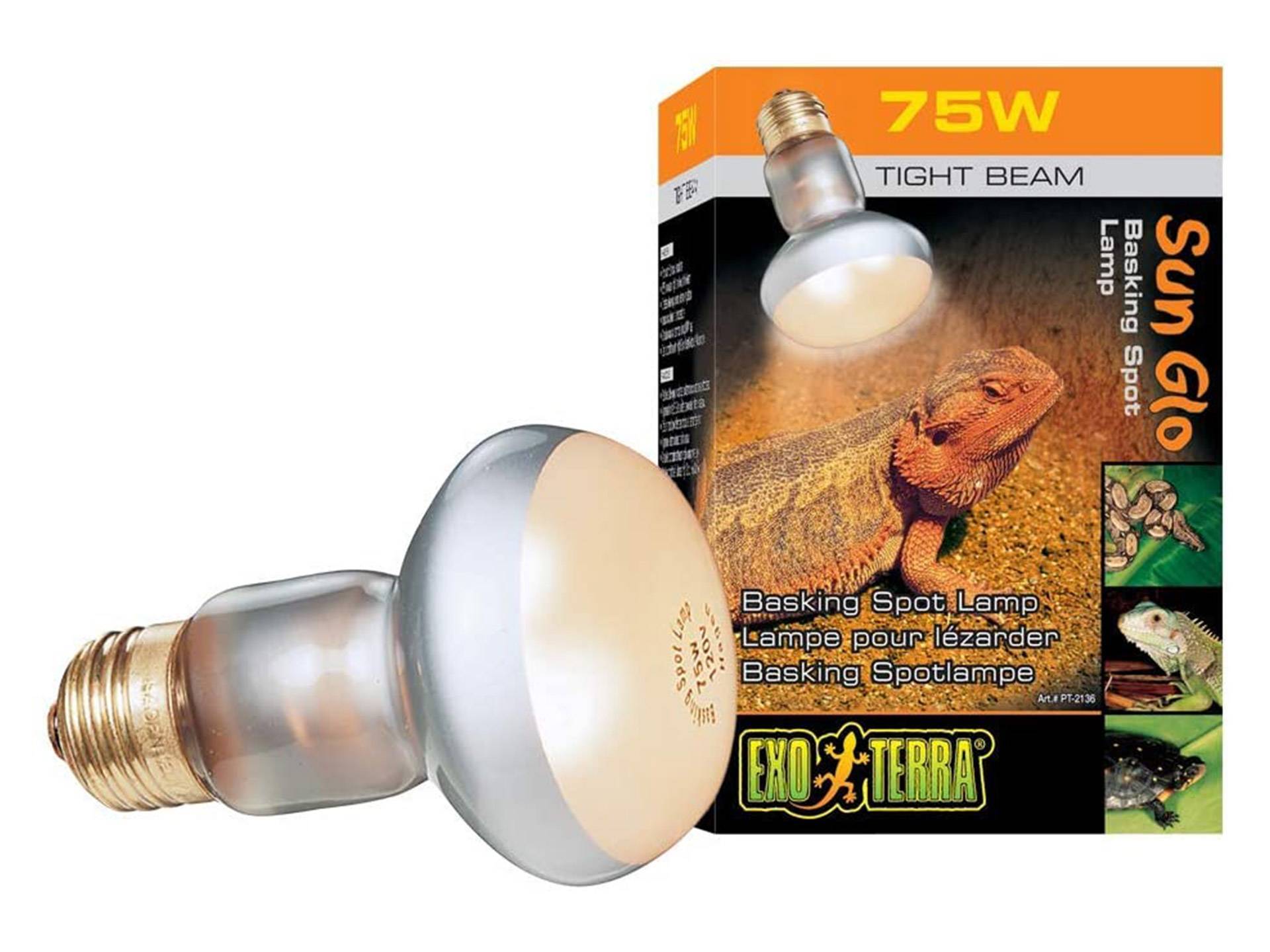 Lampe chauffante pour terrarium tortue 75 watts Exo Terra Intense Spot huitième