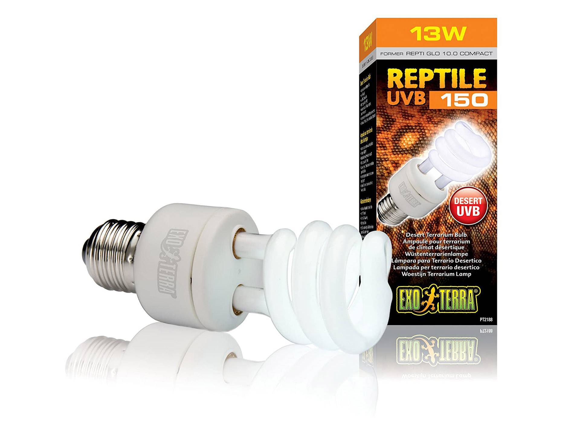 Ampoule UVB 10.0 pour tortue 13 watts Exo Terra Reptiglo sixième