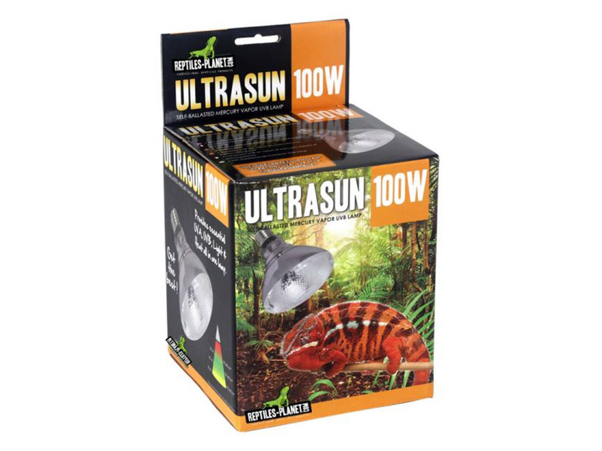 Lampe UV et chauffante pour terrarium 100 watts Reptiles Planet Ultrasun première