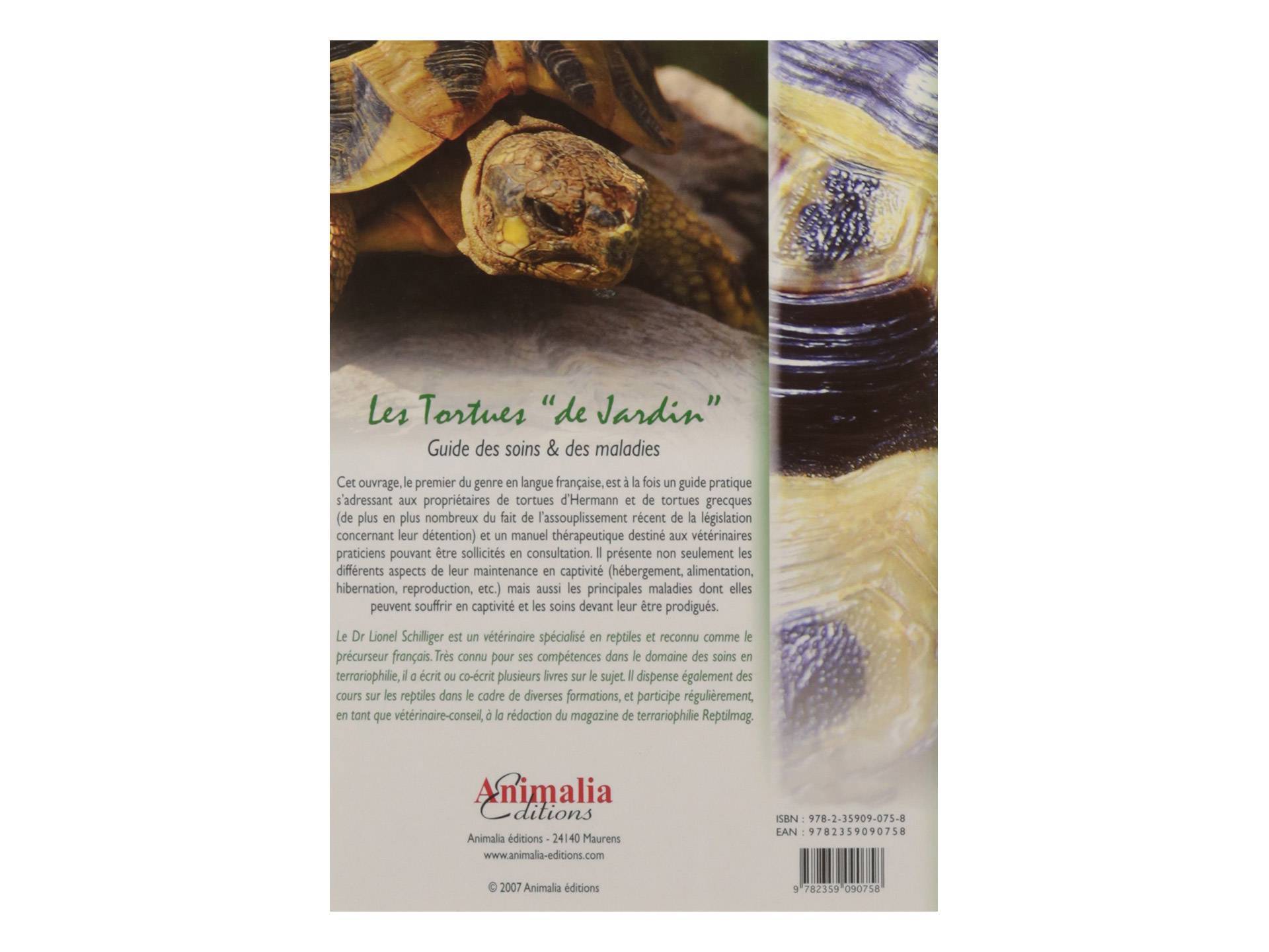 Livre Les tortues de jardin Soins et Maladies Lionel Schilliger septième
