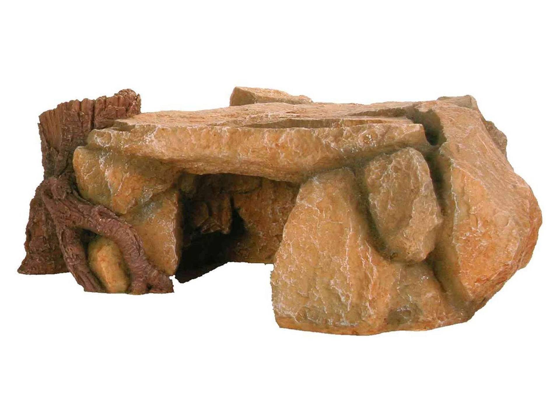 Caverne pour tortue d'eau avec rocher et tronc d'arbre Trixie quatrième