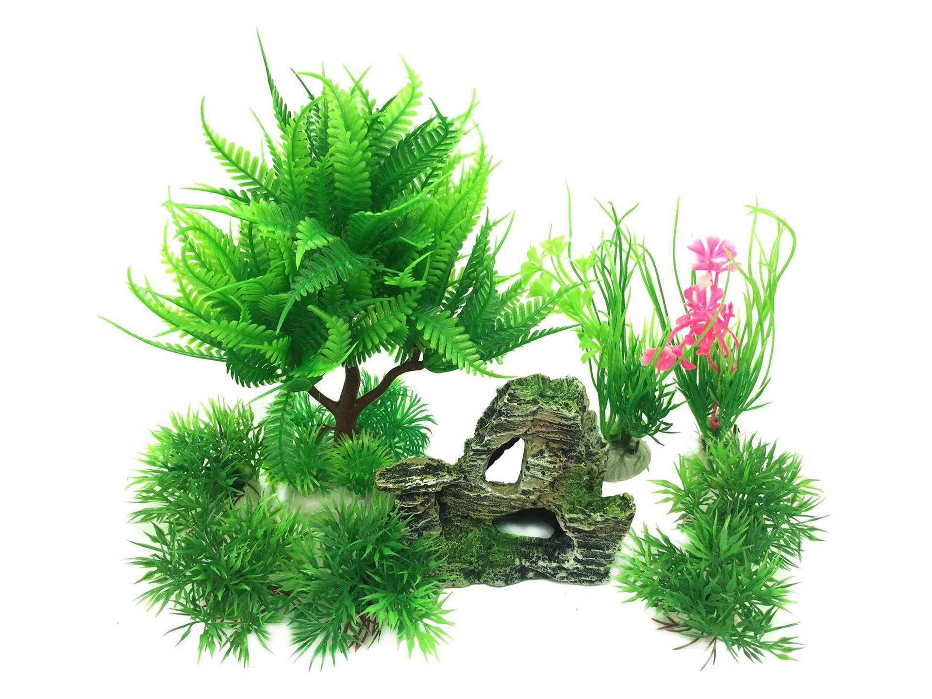 Lot de plantes artificielles réalistes pour aquarium PietyPet quatrième